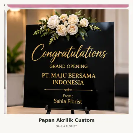 Papan Bunga Akrilik Mlati